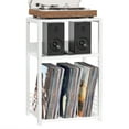 thumbnail image 1 of Large Record Player Stand, 3-Tier End Table with Vinyl Storage Up to 130 Albums, Industrial Turntable Printer Tables, Modern Side Tables for Living Room, Office - White, 1 of 6