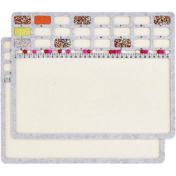 Large Rectangle Felt Beading Mat Design Boards with Centimeter Alphabetic Scale Tray Bead Pads