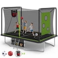 thumbnail image 1 of Large Rectangle Trampoline for Kids and Adults, 1600LBS Weight Capacity Recreational Trampoline with Enclosure Net, Basketball Hoop, Segmart Galvanized Heavy Duty Outdoor Trampolines for Patio Garden, 1 of 11