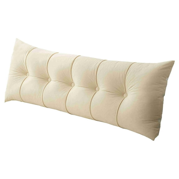 Large Rectangular Backrest Cushion for Sofa and Bed Soft Comfort Pillow with Removable Washable Cover