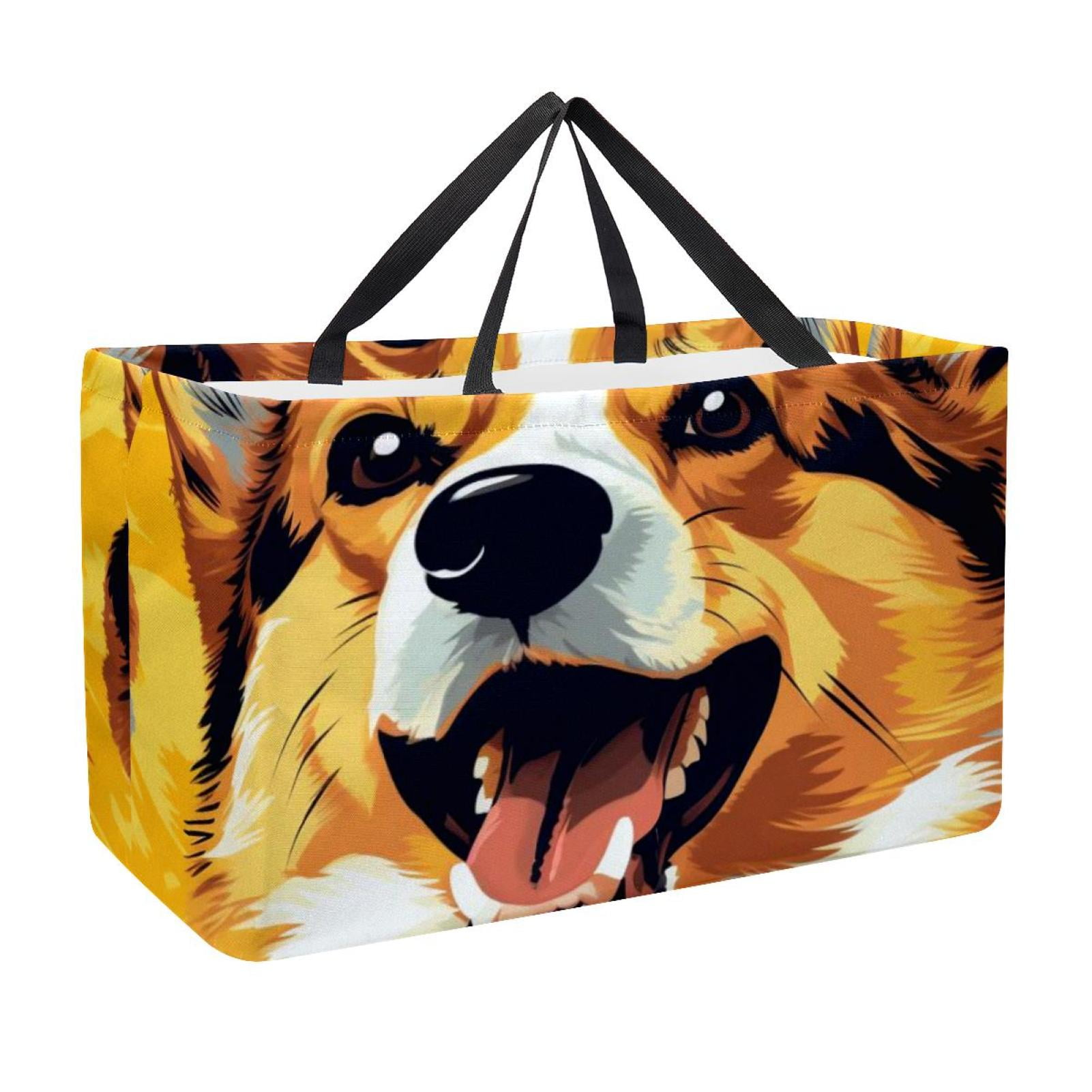 Large Rectangular Baskets for Storage, Corgi Dog Pattern Closet Storage ...