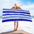 thumbnail image 1 of Large Rectangular Beach Towel Fine Fiber Water Absorbent Portable Bath Towel Versatile Shawl Beach Mat Quick Drying Universal Size for All Seasons Outdoor and Travel Christmas Gift, 1 of 7