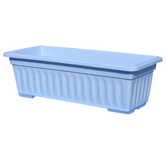 Large Rectangular Garden Planter Box with Tray - Thickened Pp Resin Flower Pot for Vegetables, Balcony Window Box for Outdoor Plants Growing Container