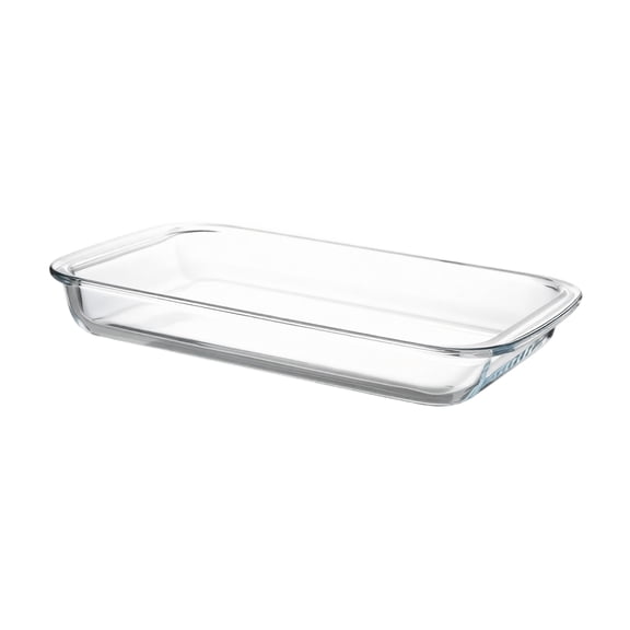 Large Rectangular Heat Resistant Glass Baking Dish with Handles for Oven Microwave and Dishwasher Safe Use 3 Quart Capacity