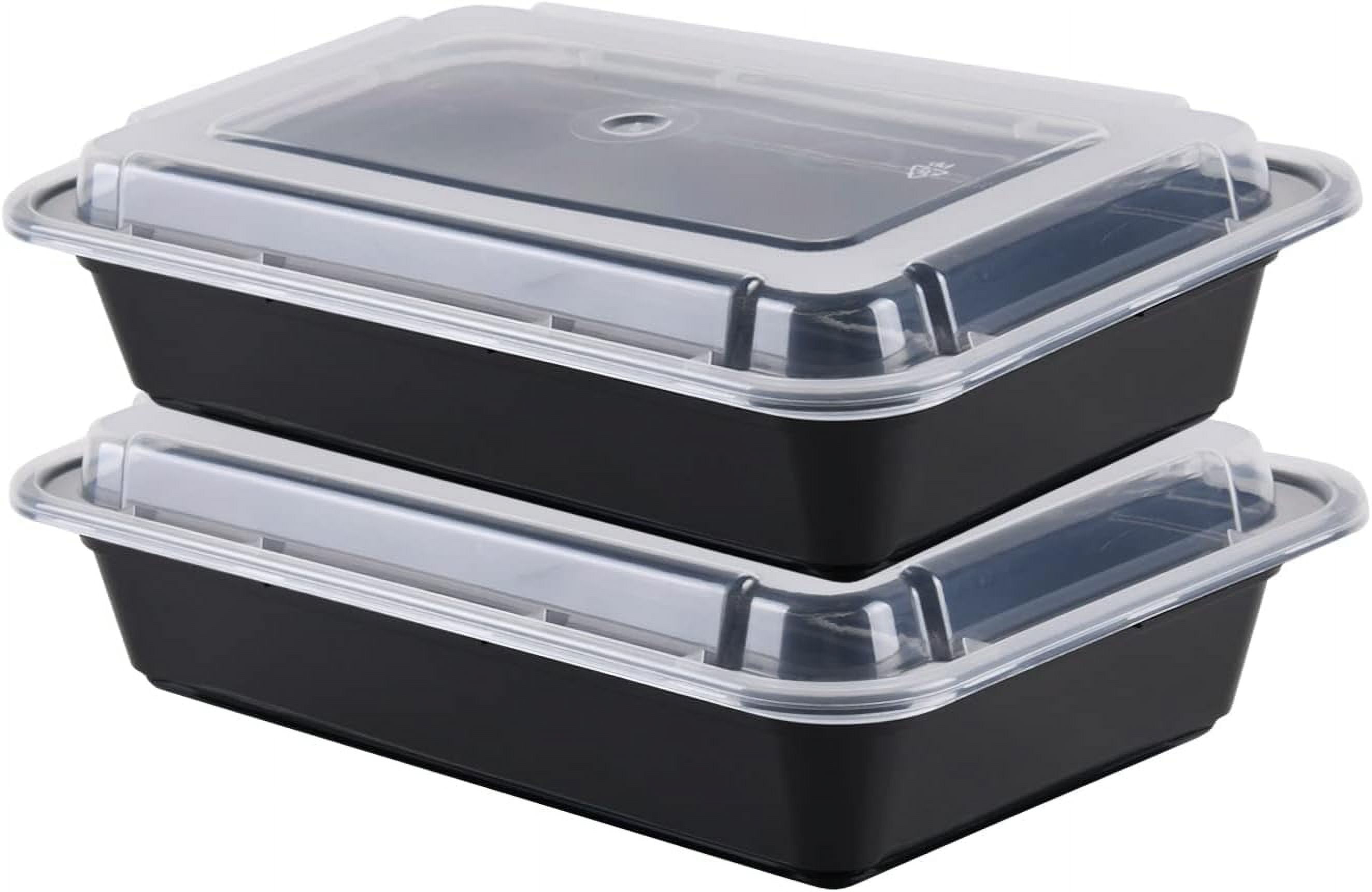 Large Rectangular Plastic Meal Prep Containers With Lids, Reusable Food
