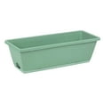 thumbnail image 1 of Large Rectangular Plastic Planter Box 17 Inch - Sturdy Flower & Vegetable Garden Container with Trays for Windowsill, Balcony, Porch - Indoor/Outdoor Use, 1 of 4