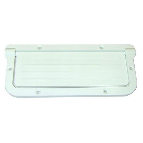 Large Rectangular Scupper, White