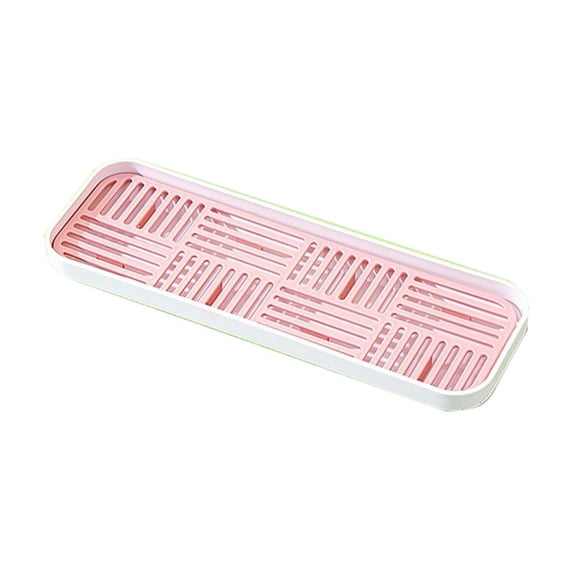 Large Rectangular Soap Holder Disassembled Soap Tray with Drainage Ridges for Kitchen and Bathroom Storage