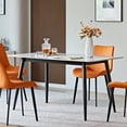 thumbnail image 1 of Large Rectangular Table with Strong Metal Base Modern Stone Dining Table For Kitchen 1.6m, 1 of 8
