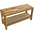 thumbnail image 1 of Large Rectangular Teak Bench with Shelf in Natural Finish, 1 of 3
