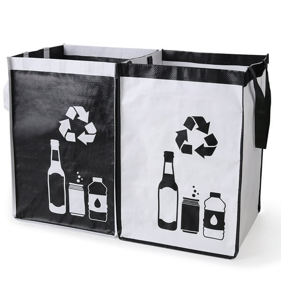 MyMealivos Large Recycle Waste Bag for Kitchen Home- Large Indoor Recycling Bins Trash Sorting Organizer, 2 pack