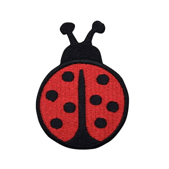 Large Red/Black Ladybug - Iron on Applique/Embroidered Patch