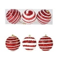 thumbnail image 1 of Large Red Christmas Ball Ornaments, 3-Pack Big Plastic Christmas Tree Decor, Shatterproof Holiday Hanging Balls for Indoor Outdoor(Red), 1 of 6