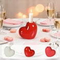 thumbnail image 1 of Large Red Heart Candle Holder, Ceramic Romantic Pillar Candle Holder, Sweet Table Decor for Valentine's Day/Anniversary/Wedding, 1 of 6