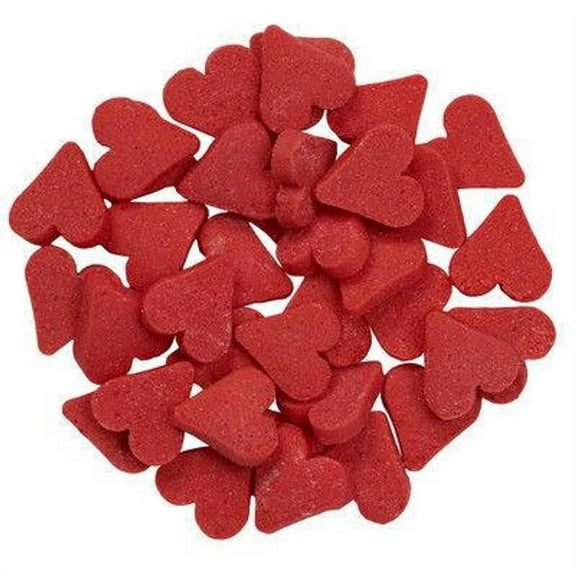 Large Red Heart Confetti Sprinkles, Cake, Cookie, Donut, Cakepop Toppings, 6 oz.