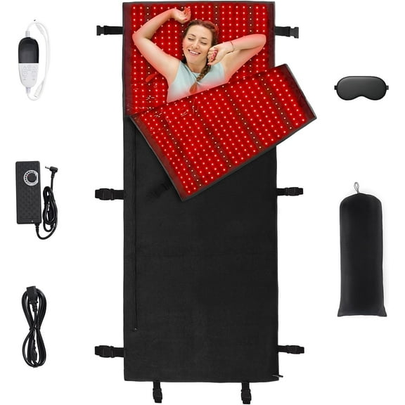 Large Red & Infrared Light Mat, 63x27 Inch Full Body Pad for At-Home Relaxation