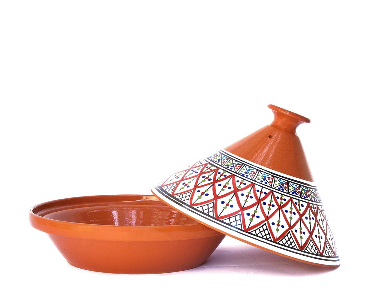 Large Red Tagine Handmade and HandPainted Tagine Pot Moroccan