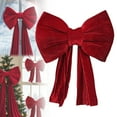 thumbnail image 1 of Large Red Velvet Bow, Oversized Velvet Christmas Bow, Giant Christmas Tree Topper Bow, Luxury Xmas Decor, Big Decor Bow for Room Wall Backdrop, Ribbon Tie for Wedding Birthday Party Supplies, 1 of 6