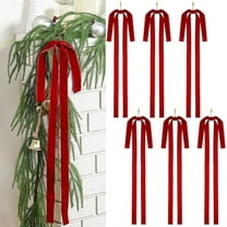 Large Red Velvet Christmas Bow, 24x16 Inch Premium Ribbon Loop for Tree Topper, Wreath, Staircase Garland, Holiday Home Decor