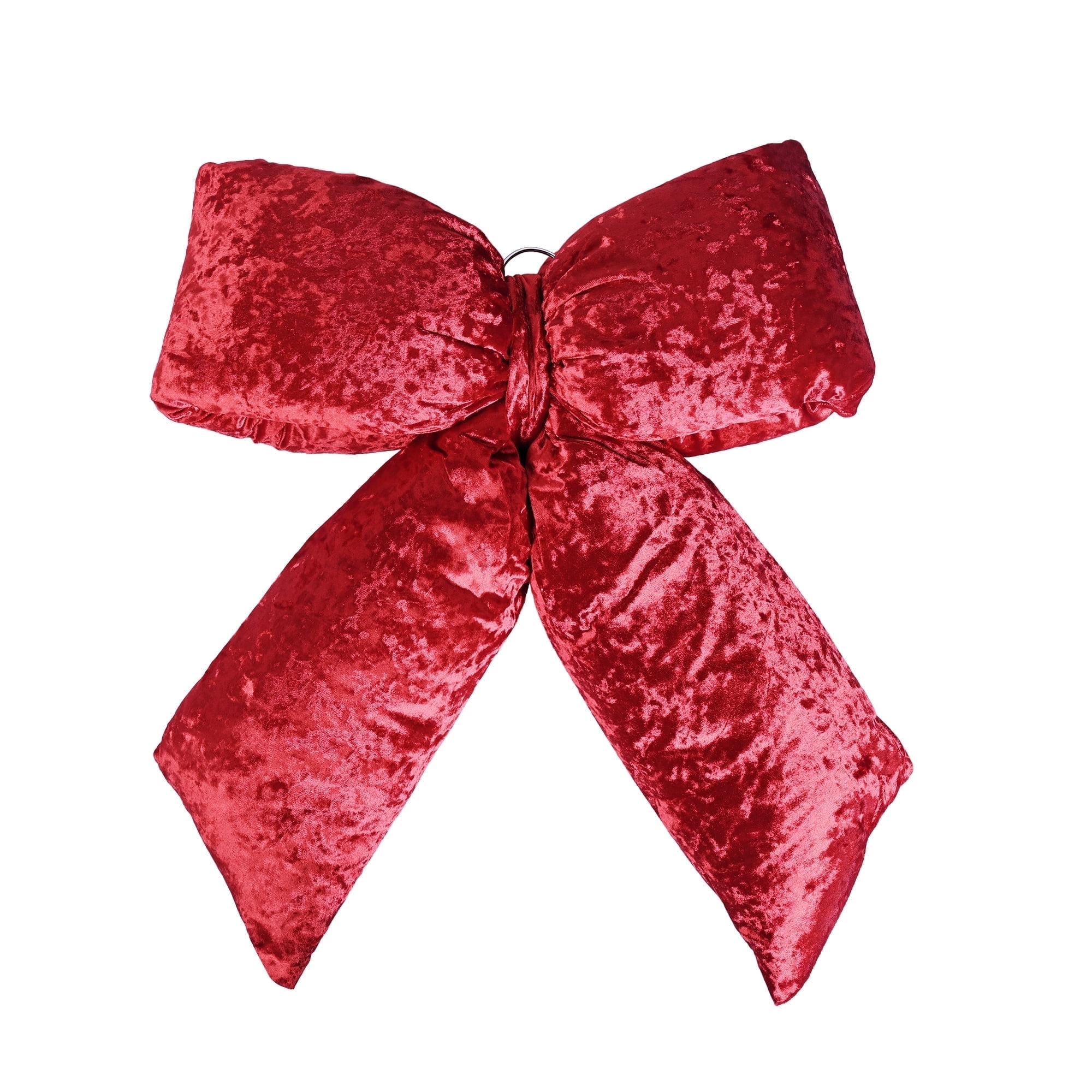 LoomJoyz Red Extra Large Plush Velvet Bows 15-Inch Christmas Bow Tree Topper for Christmas Tree Decoration Door Window Decor