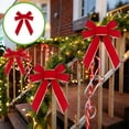 thumbnail image 1 of Large Red Wreath Bow 20 * 11inch Edged Red Velvet Tree Topper Ornament for Xmas Home Outdoor Indoor Party （A）, 1 of 6