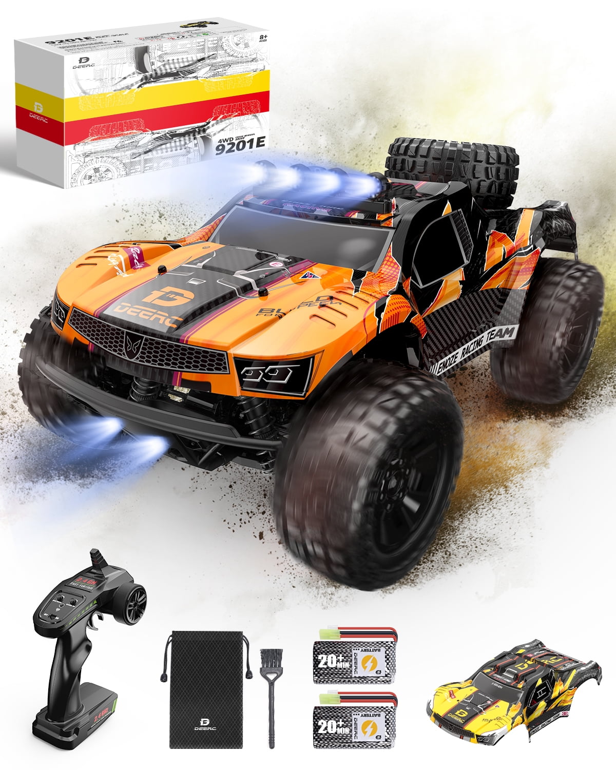 Large Remote Control Car for Adults High Speed RC Car LED Lights Off