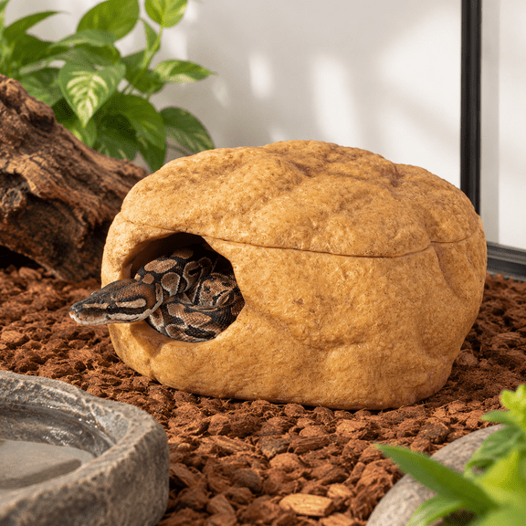 Large Reptile Cave for Ball Pythons, Geckos, Corn Snakes, and Other Reptiles