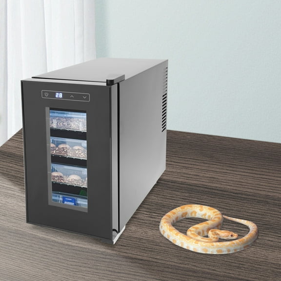 Large Reptile Egg Incubator, 23L Iron-Plastic Body, 34.7F Precision for Snake/Chameleon Hatching