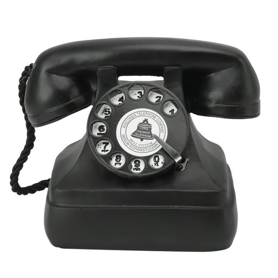 Large Retro Decorative Phone Model Resin Vintage Rotary Telephone Decor Statue Decoration For Cafe Bar Window Decor