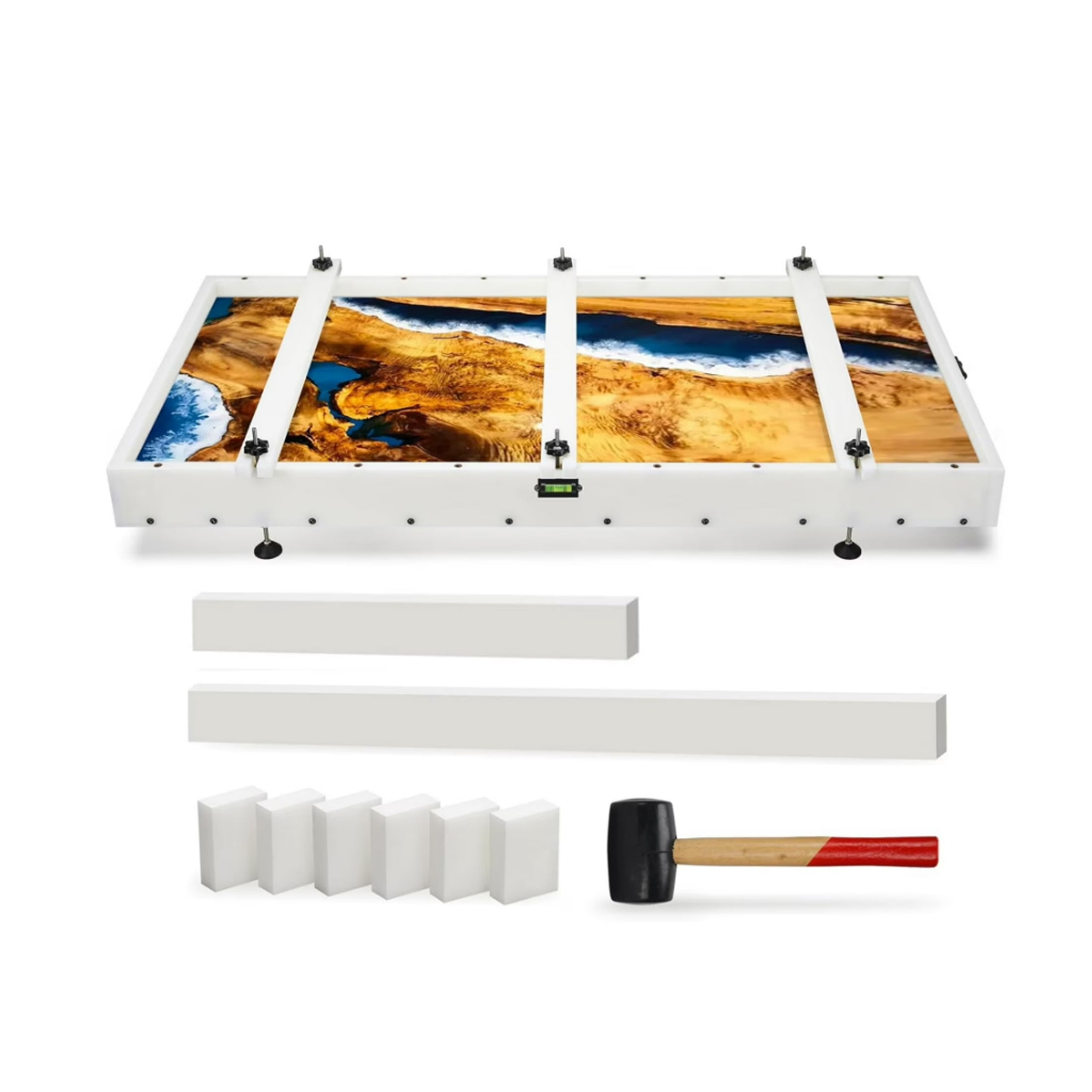 Large Reusable Epoxy Resin Mold 36x18x3 Inches, Adjustable & Leak-Proof ...