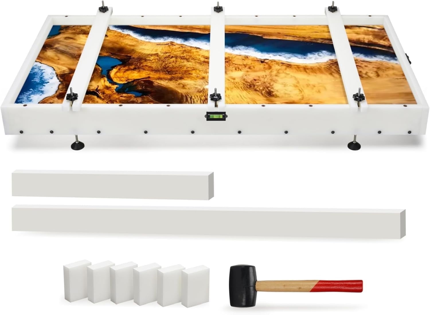 Epoxy Resin Mold, Large Resin Mold 48x24x3 Inch for River Table, Adjustable Leak-Proof Resin Mold for Coffee Table, Trays, Cutting Boards, DIY Resin Casting