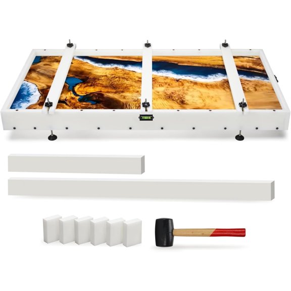 Epoxy Resin Mold, Large Resin Mold 48x24x3 Inch for River Table, Adjustable Leak-Proof Resin Mold for Coffee Table, Trays, Cutting Boards, DIY Resin Casting