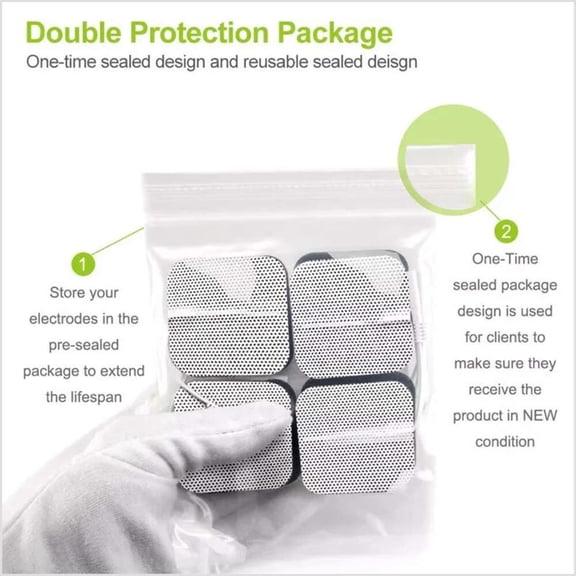 Large Reusable Unit Pads Self Adhesive Electrode Patches for TENS/EMS Massage