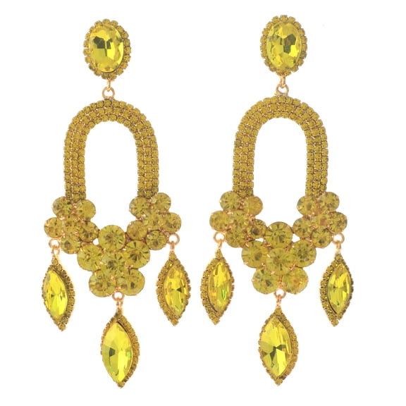 Large Rhinestone Chandelier Earrings