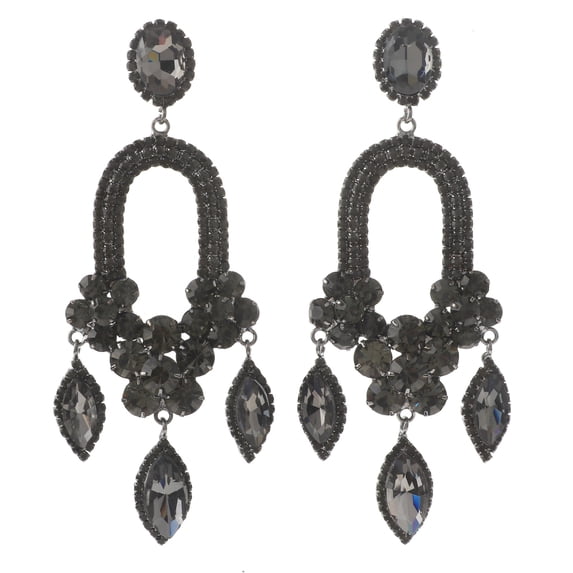 Large Rhinestone Chandelier Earrings
