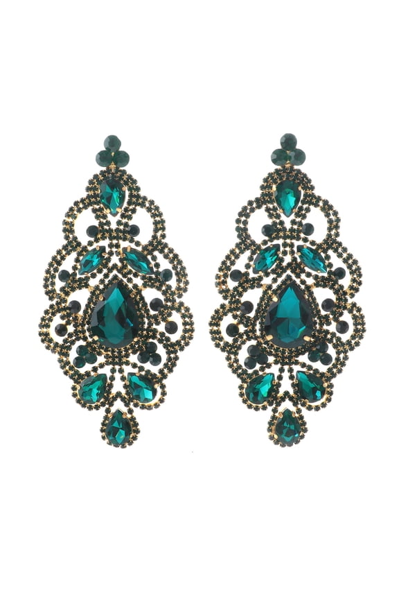 Large Rhinestone Drop Earrings