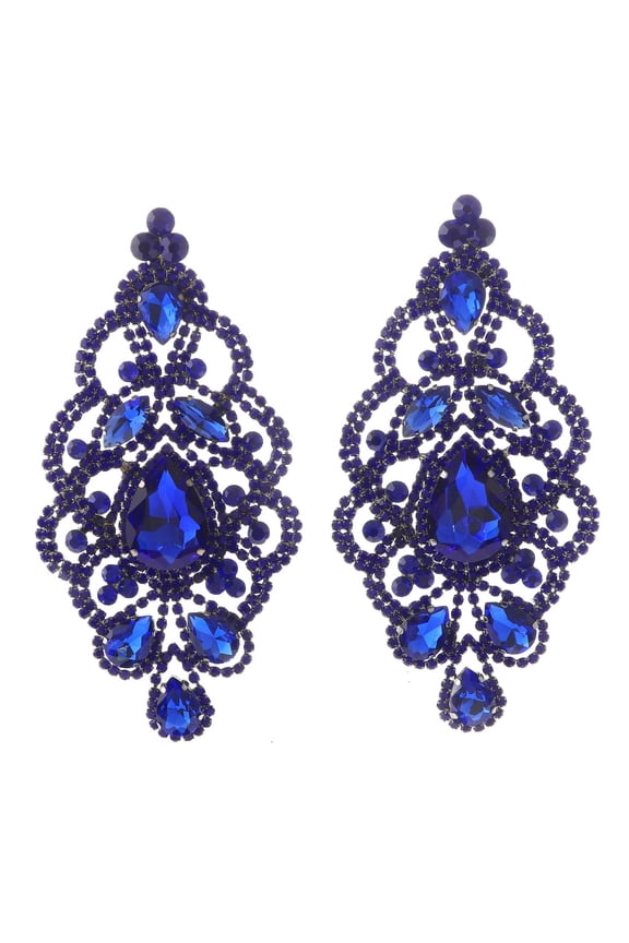 Large Rhinestone Drop Earrings