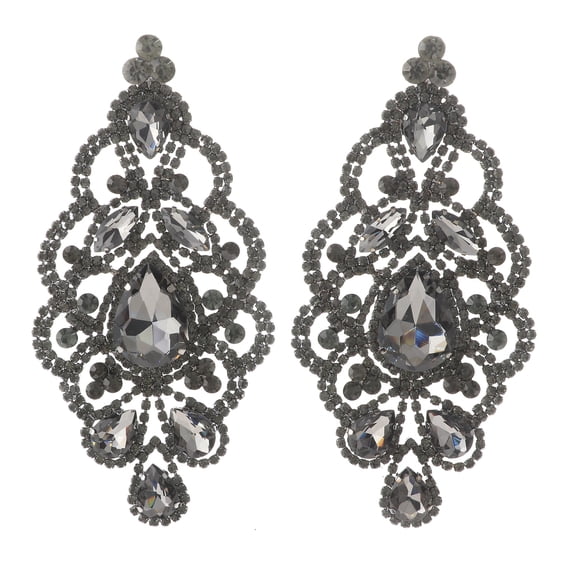 Large Rhinestone Drop Earrings