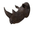 thumbnail image 1 of Large Rhinoceros Head Life Size Statue, 1 of 9