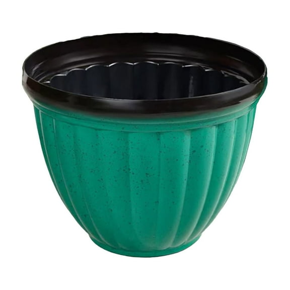 Large Ribbed Planter Pots for Indoor and Outdoor Use - Durable Lightweight Flower Pots with Holes - for Garden and Home