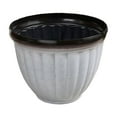 thumbnail image 1 of Large Ribbed Planter Pots for Indoor and Outdoor Garden Use Lightweight Durable Recyclable Flower Pot Design with Drain Hole, 1 of 5