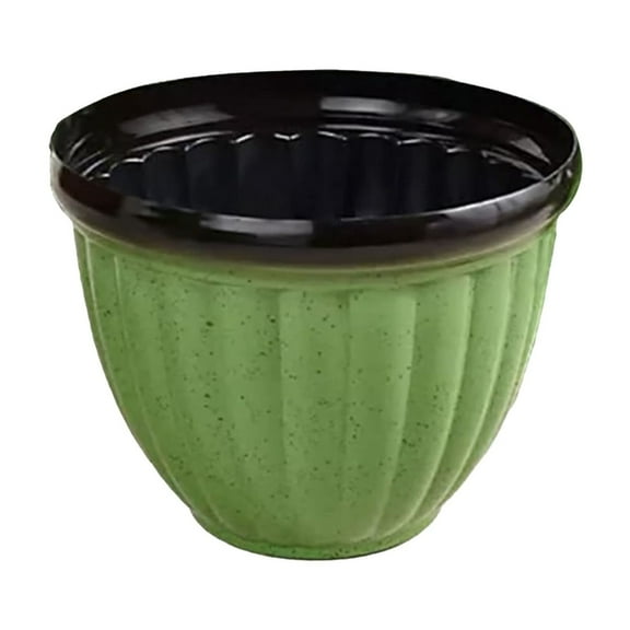 Large Ribbed Plastic Planter Pots For Indoor Outdoor Garden Lightweight Durable Flower Pot With Hole Recyclable Design Flower Pots