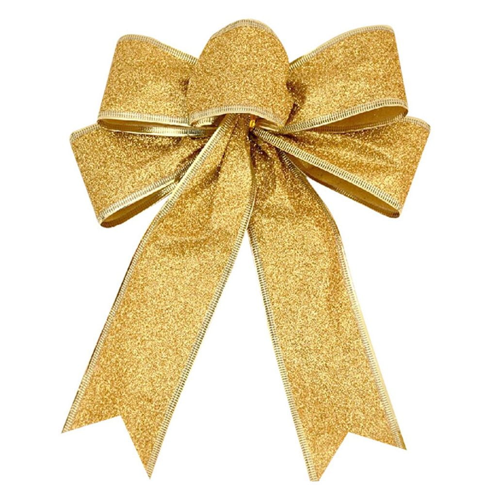 Large Ribbon Christmas Bowknot Ornaments New Year Decoration Xmas Party
