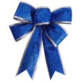 thumbnail image 1 of Large Ribbon Christmas Bowknot Ornaments – Xmas Party Bows for Tree Decor – Year-Round Decoration Pendant Home Decor,Blue, 1 of 6
