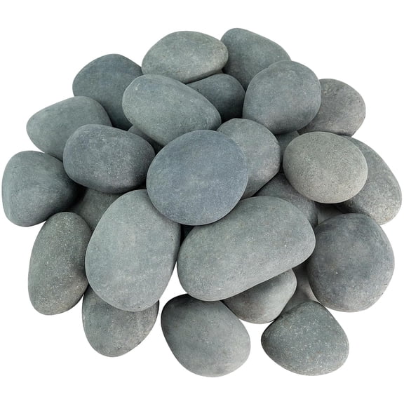 Large River Rocks, 20lbs Aquarium Rocks, 3-4 Inch Black Pebbles for Indoor Plants, Natural Stones for Landscaping Garden Paving Plant Rocks Crafting Walkways
