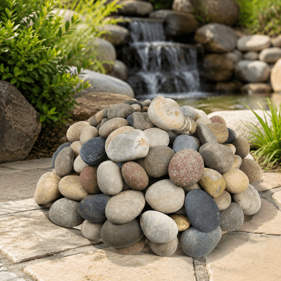 Large River Rocks for Outdoor Landscaping, 3-4 Inch Decorative Pebbles for Landscaping Garden Yard Paving Fish Tank Plant Crafting Walkways and Painting