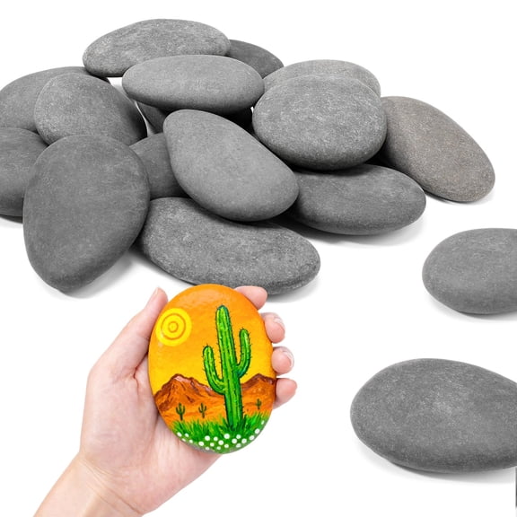 Large Rocks for Painting 3-4inch Natural River Stones for | DIY, Art & Crafts, Smooth Flat Rock Bulk for Adults, Kindness Rocks Garden Decoration