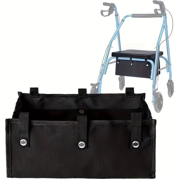 Large Rollator Walker Basket, Under Seat Rollator Bag, Walker Basket for Four Wheel Rollator, Reusable Basket Carry Insert for Women Men Seniors