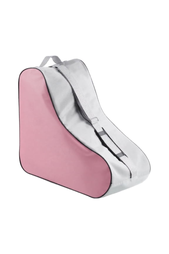 Large Roller Skate Carry Bag, Universal Ice Skate Storage Backpack with Handle and Shoulder Straps Pink