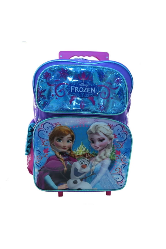 Large Rolling Backpack - Disney - Frozen - Elsa & Anna Blue New 644062